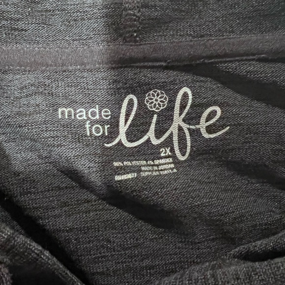 Made for Life Light Hooded Zip-up Jacket. Size 2X. - Picture 2 of 2